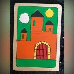 Colorful Castle 7 Piece Wooden Puzzle